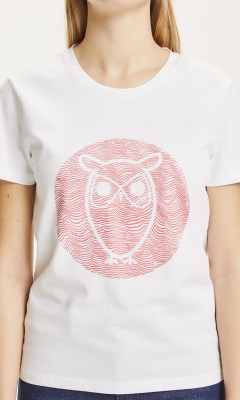 Rosa Owl Line Printed Tee - vegan